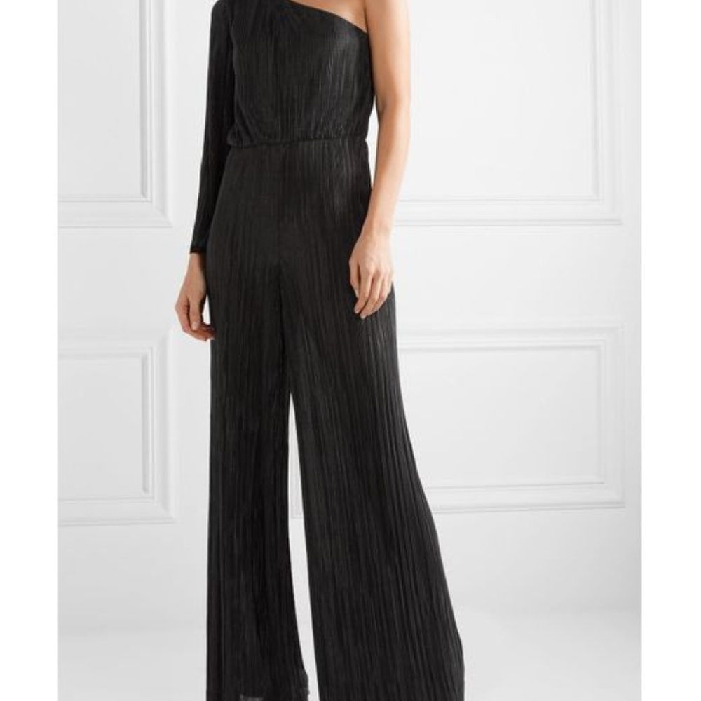 Alice+Olivia Keiko Pleated  One Shoulder Jumpsuit - Picture 4 of 7